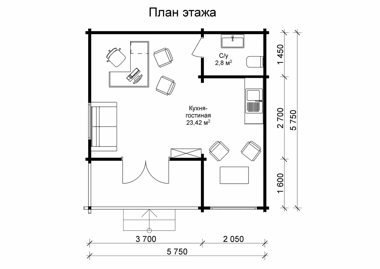 Садовый дом КБ Мини 102